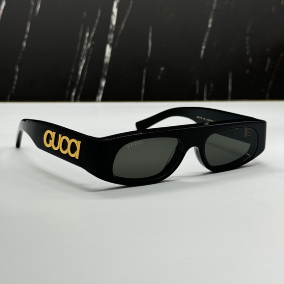 NEW GG1771S 001 GUCCI BLACK GREY GEOMETRIC WOMEN GUCCI SUNGLASSES - Picture 6 of 14